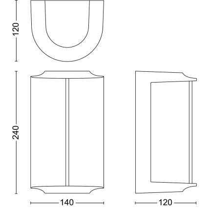 Philips - LED sieninis lauko šviestuvas REESE LED/4,3W/230V 2700K IP44