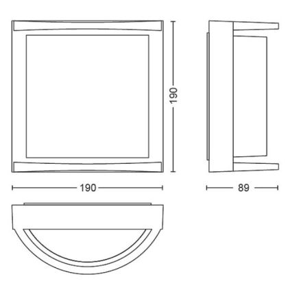 Philips - LED sieninis lauko šviestuvas SAMONDRA LED/3,8W/230V IP44