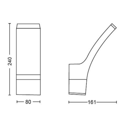 Philips - LED sieninis lauko šviestuvas SPLAY LED/3,8W/230V IP44