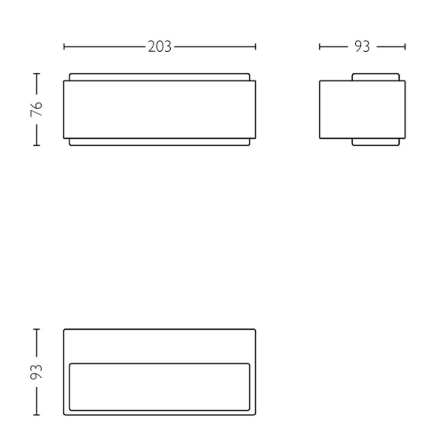 Philips - LED sieninis lauko šviestuvas STRATOSPHERE LED/3,8W/230V 2700K IP44