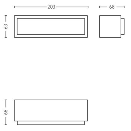 Philips - LED sieninis lauko šviestuvas STRATOSPHERE LED/3,8W/230V 2700K IP44