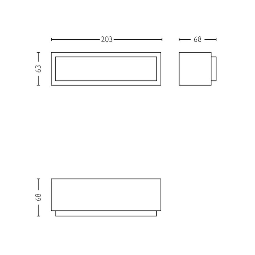 Philips - LED sieninis lauko šviestuvas STRATOSPHERE LED/3,8W/230V 2700K IP44