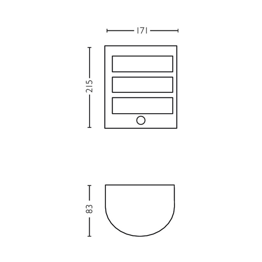 Philips - LED Sieninis lauko šviestuvas su jutikliu LED/6W/230V 4000K IP44