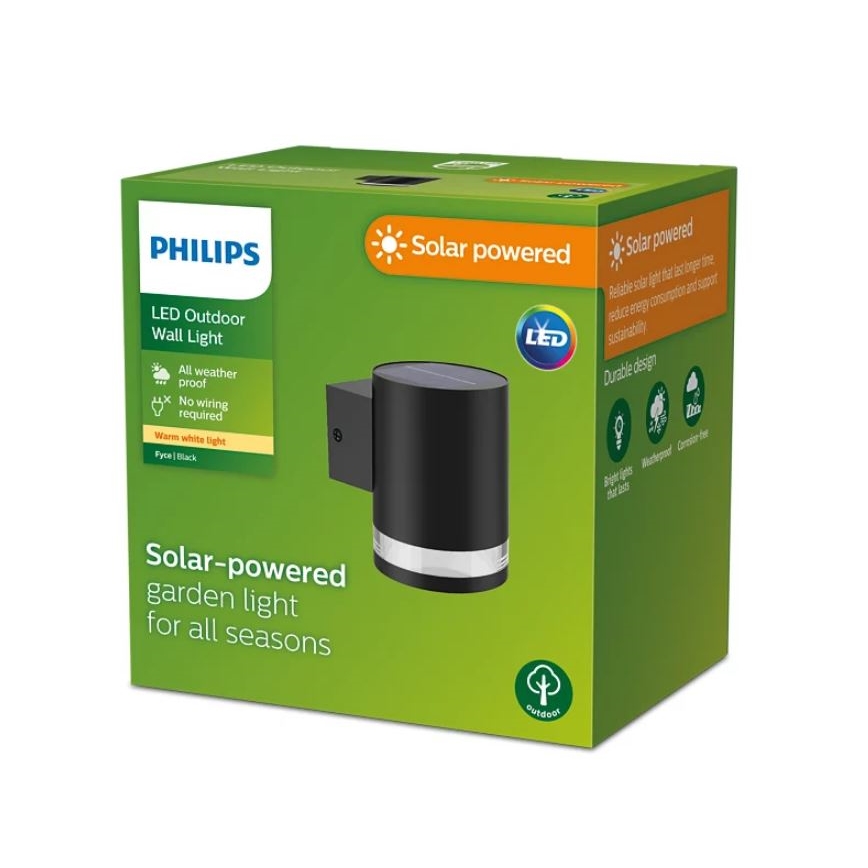 Philips - LED sieninis šviestuvas, įkraunamas saulės energija FYCE LED/1,5W/3,7V 1200 mAh IP44
