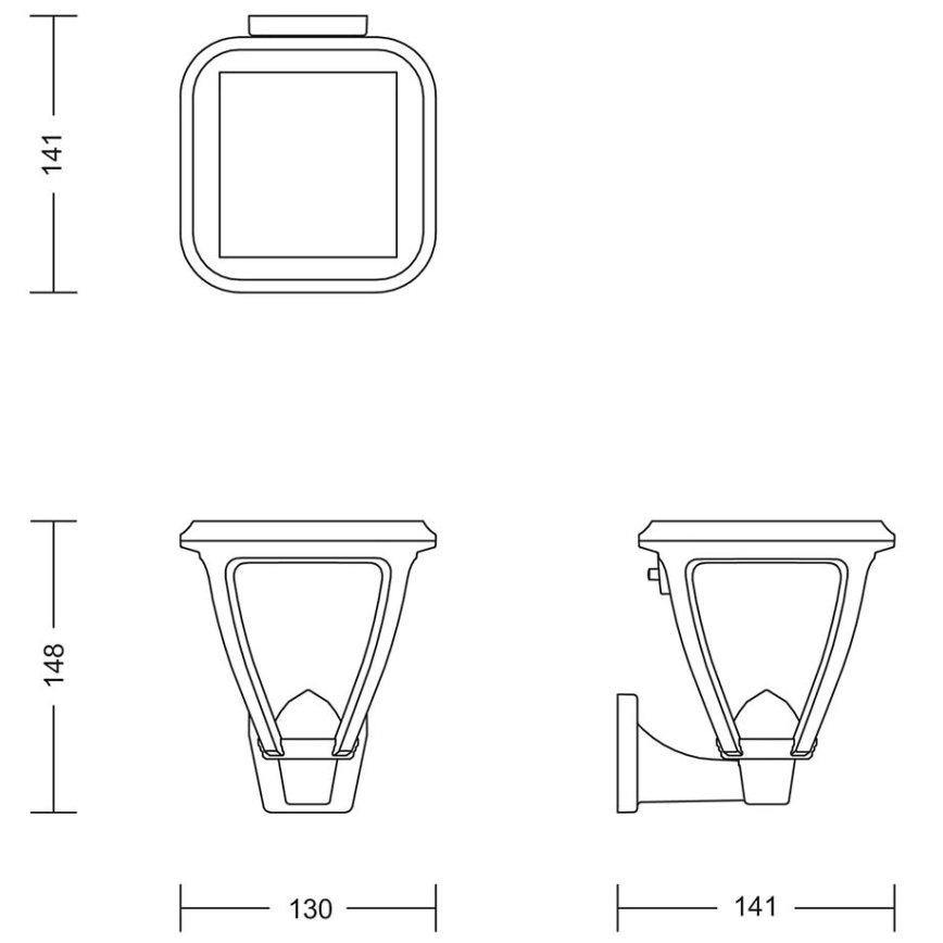Philips - LED sieninis šviestuvas, įkraunamas saulės energija VAPORA LED/1,5W/3,7V 1500 mAh IP44