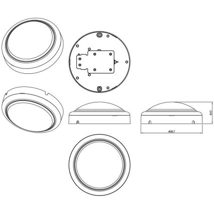 Philips – LED Sieninis šviestuvas PROJECTLINE LED/15W/230V IP65