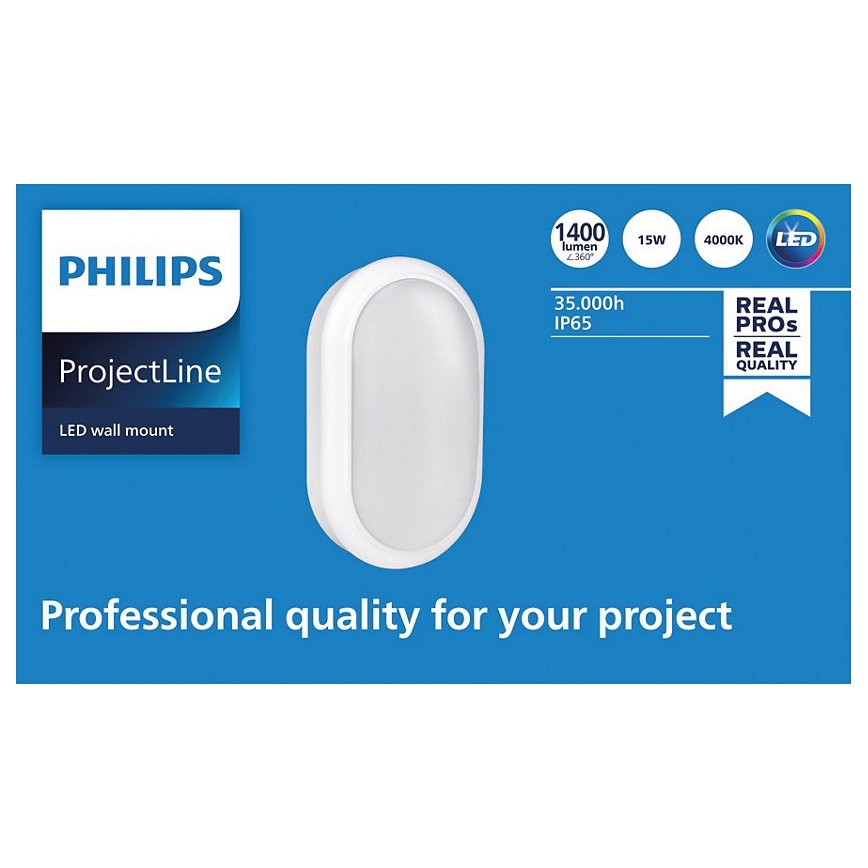Philips – LED Sieninis šviestuvas PROJECTLINE LED/15W/230V IP65