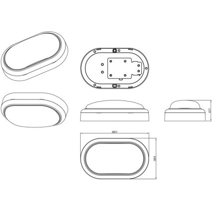 Philips – LED Sieninis šviestuvas PROJECTLINE LED/15W/230V IP65