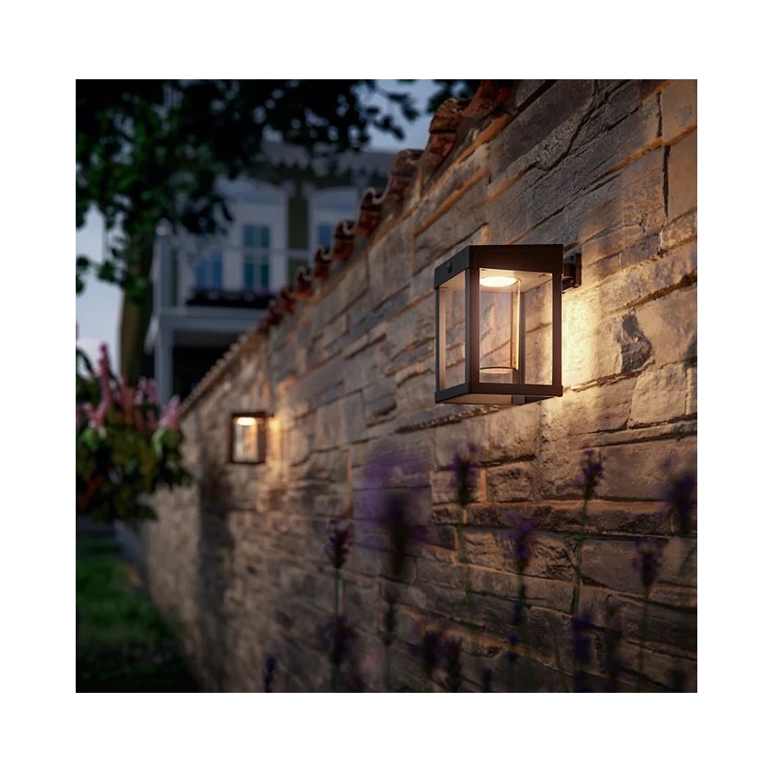 Philips - LED sieninis šviestuvas su jutikliu, įkraunamas saulės energija CAMILL LED/1,4W/3,7V 2000 mAh IP44
