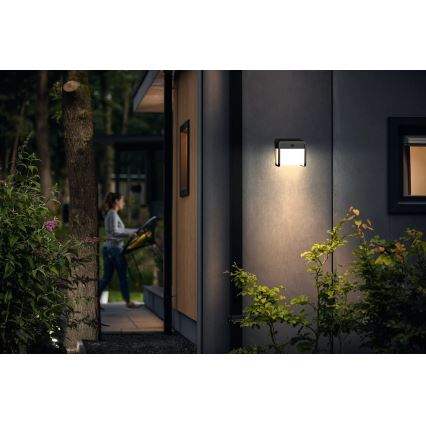 Philips - LED sieninis šviestuvas su jutikliu, įkraunamas saulės energija EZRA LED/1,8W/3,7V 2600 mAh 3000K IP44