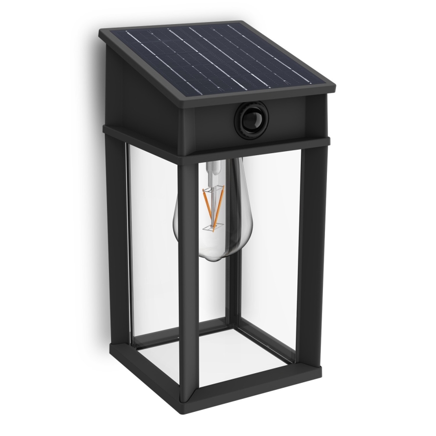 Philips - LED sieninis šviestuvas su jutikliu, įkraunamas saulės energija GERI LED/3,2W/3,7V 2600 mAh 2700K IP44