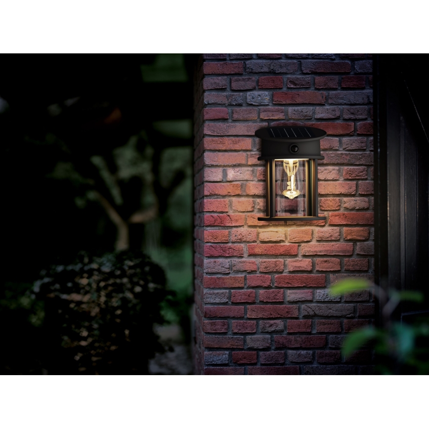 Philips - LED sieninis šviestuvas su jutikliu, įkraunamas saulės energija GERI LED/3,2W/3,7V 2600 mAh 2700K IP44