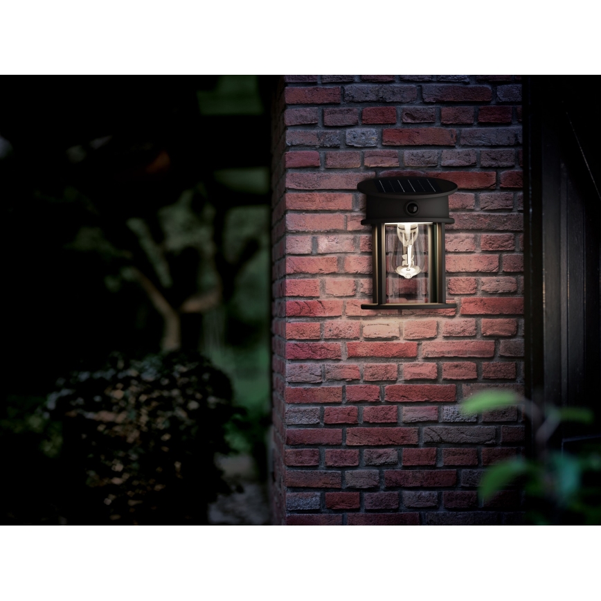 Philips - LED sieninis šviestuvas su jutikliu, įkraunamas saulės energija GERI LED/3,2W/3,7V 2600 mAh 4000K IP44