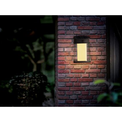Philips - LED sieninis šviestuvas su jutikliu, įkraunamas saulės energija JUDA LED/3,2W/3,7V 2600 mAh 2700K IP44