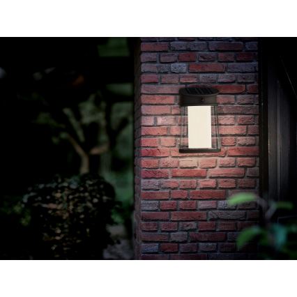 Philips - LED sieninis šviestuvas su jutikliu, įkraunamas saulės energija JUDA LED/3,2W/3,7V 2600 mAh 4000K IP44