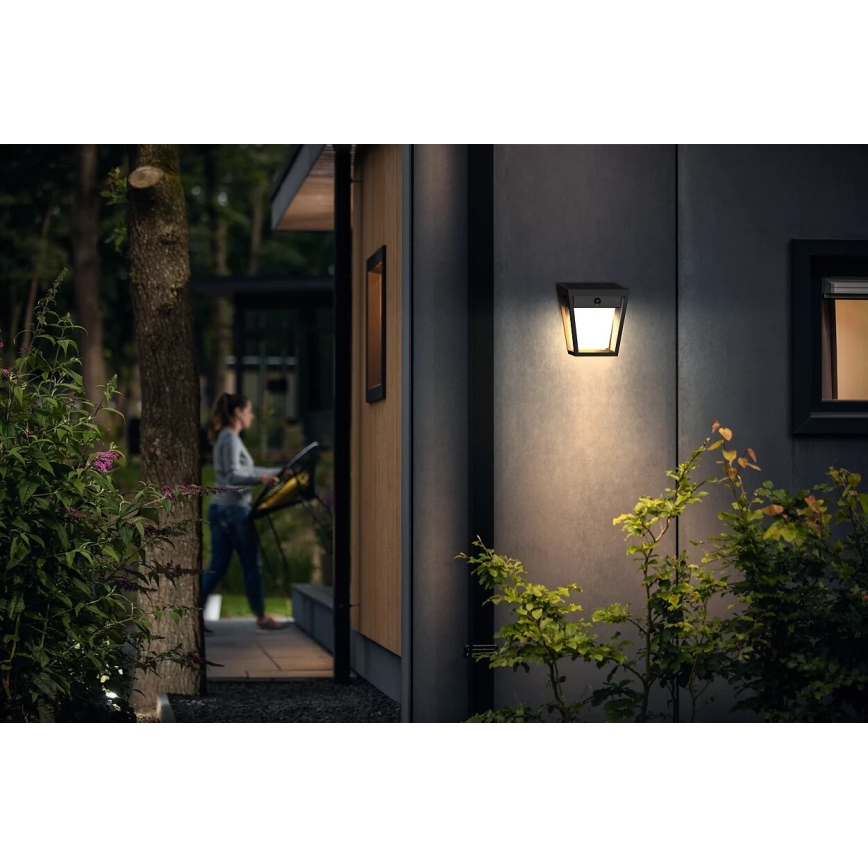 Philips - LED sieninis šviestuvas su jutikliu, įkraunamas saulės energija NISSA LED/1,8W/3,7V 2600 mAh 3000K IP44