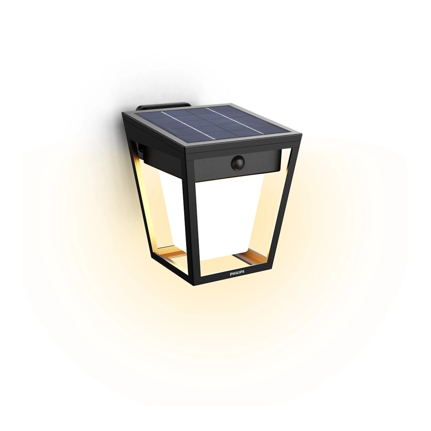 Philips - LED sieninis šviestuvas su jutikliu, įkraunamas saulės energija NISSA LED/1,8W/3,7V 2600 mAh 3000K IP44