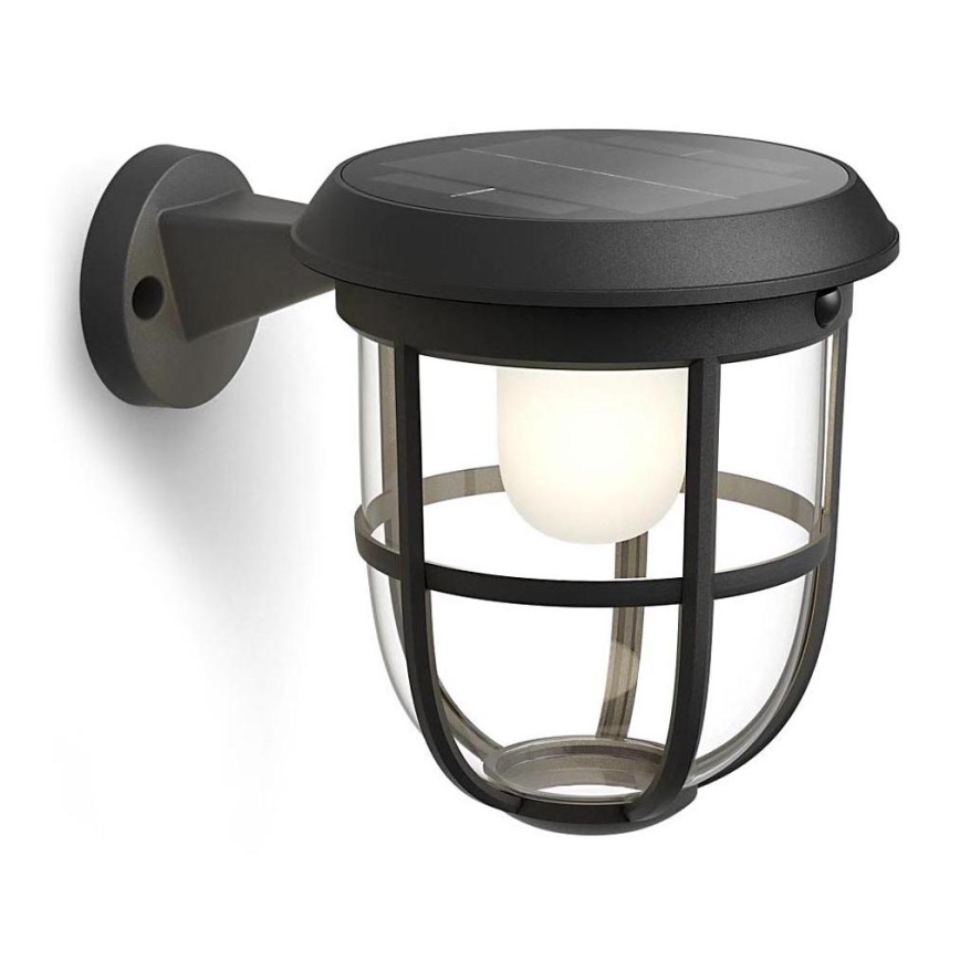 Philips - LED sieninis šviestuvas su jutikliu, įkraunamas saulės energija RADII LED/1,3W/3,7V 2000 mAh 3000K IP44
