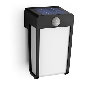 Philips - LED sieninis šviestuvas su jutikliu, įkraunamas saulės energija SHROUD LED/2,3W/3,7V 600 mAh IP44