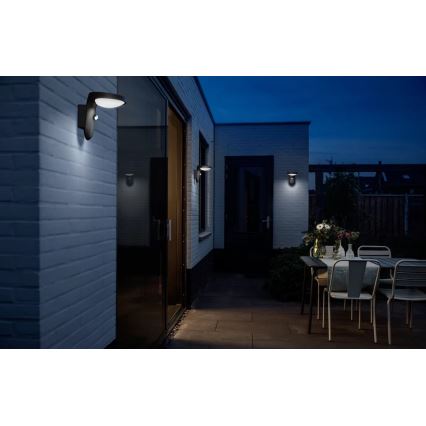 Philips - LED sieninis šviestuvas su jutikliu, įkraunamas saulės energija LED/1,2W/4V 1800 mAh 3000K IP44