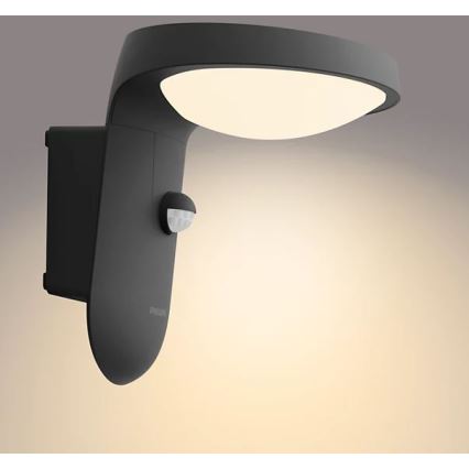 Philips - LED sieninis šviestuvas su jutikliu, įkraunamas saulės energija LED/1,2W/4V 1800 mAh 3000K IP44