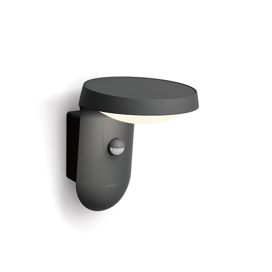 Philips - LED sieninis šviestuvas su jutikliu, įkraunamas saulės energija LED/1,2W/4V 1800 mAh 3000K IP44