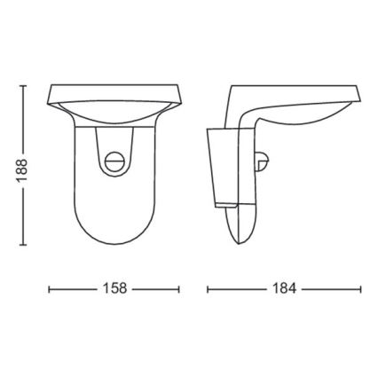 Philips - LED sieninis šviestuvas su jutikliu, įkraunamas saulės energija LED/1,2W/4V 1800 mAh 3000K IP44