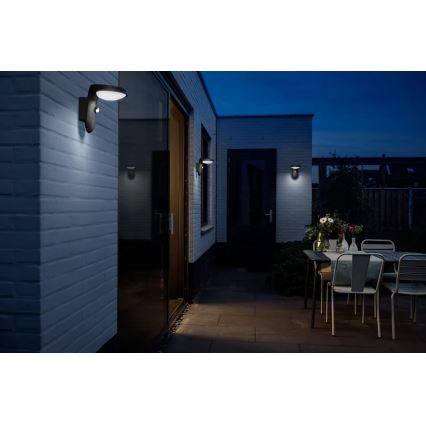 Philips - LED sieninis šviestuvas su jutikliu, įkraunamas saulės energija LED/1,2W/4V 1800 mAh 4000K IP44