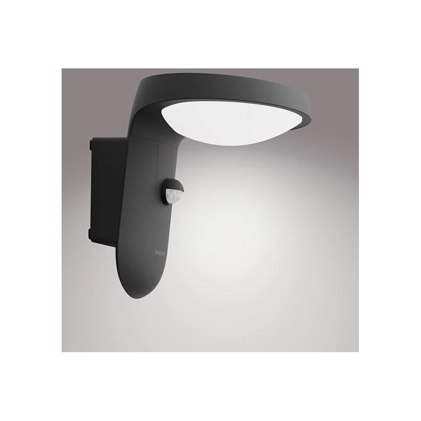 Philips - LED sieninis šviestuvas su jutikliu, įkraunamas saulės energija LED/1,2W/4V 1800 mAh 4000K IP44