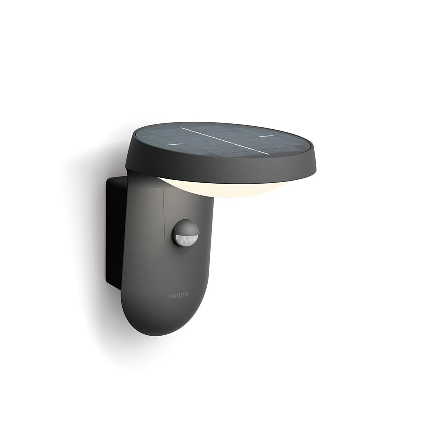 Philips - LED sieninis šviestuvas su jutikliu, įkraunamas saulės energija LED/1,2W/4V 1800 mAh 4000K IP44