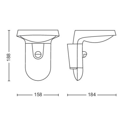 Philips - LED sieninis šviestuvas su jutikliu, įkraunamas saulės energija LED/1,2W/4V 1800 mAh 4000K IP44