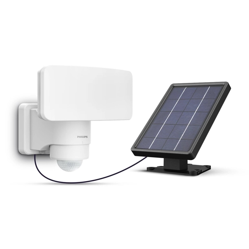 Philips - LED sieninis šviestuvas su jutikliu, įkraunamas saulės energija TYLUS LED/6W/3,7V 2600 mAh 3000K IP44
