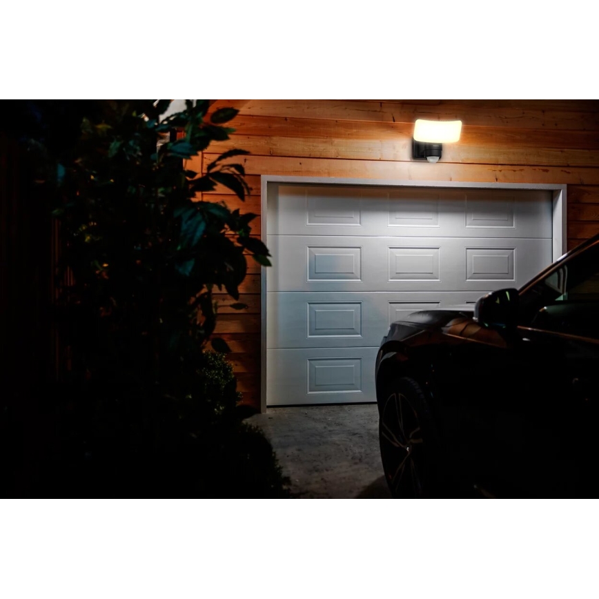 Philips - LED sieninis šviestuvas su jutikliu, įkraunamas saulės energija TYLUS LED/6W/3,7V 2600 mAh 3000K IP44