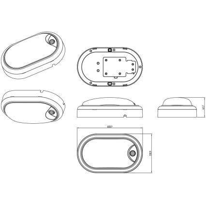 Philips – LED Sieninis šviestuvas su jutikliu PROJECTLINE LED/15W/230V IP54