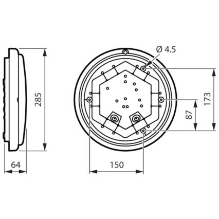 Philips - LED Sieninis vonios šviestuvas LEDINAIRE LED/17W/230V 4000K IP65