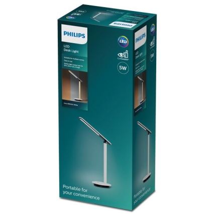 Philips - LED reguliuojama jutiklinė stalinė lempa IVORY LED/5W/5V 3000 mAh 2700/3600/5000K CRI 90
