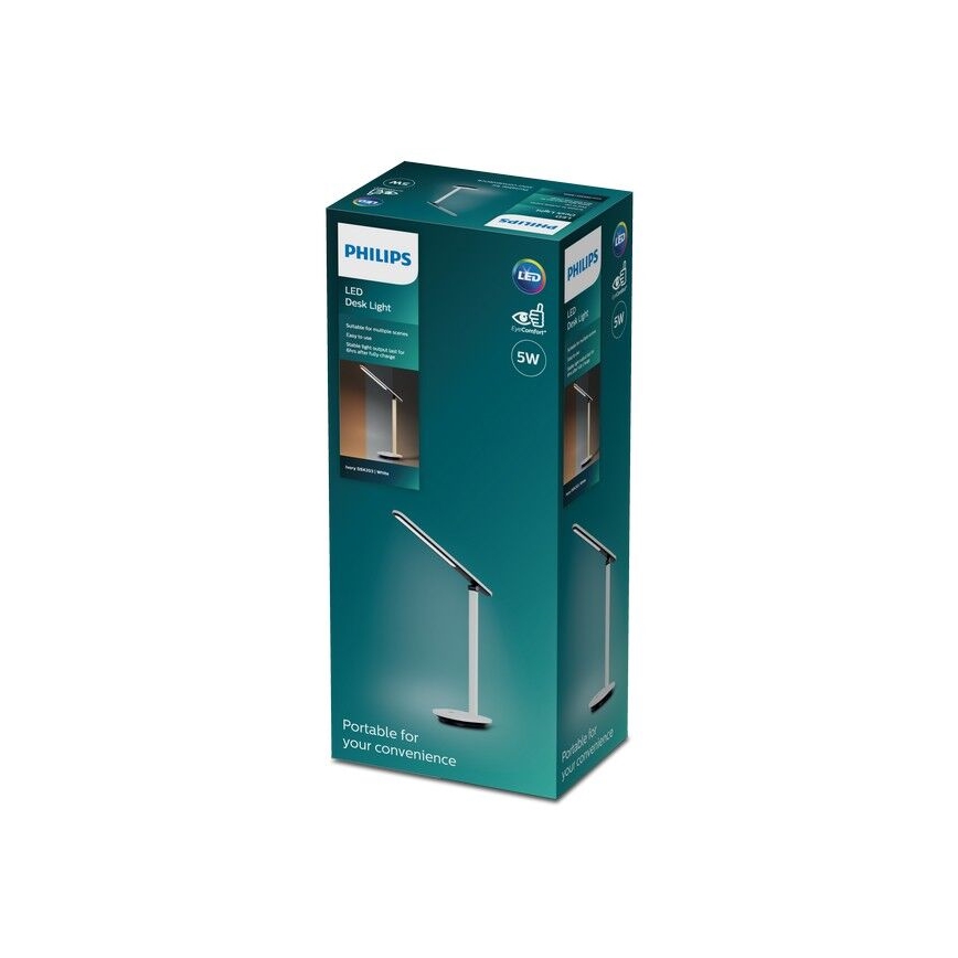 Philips - LED reguliuojama jutiklinė stalinė lempa IVORY LED/5W/5V 3000 mAh 2700/3600/5000K CRI 90