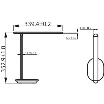 Philips - LED reguliuojama jutiklinė stalinė lempa IVORY LED/5W/5V 3000 mAh 2700/3600/5000K CRI 90