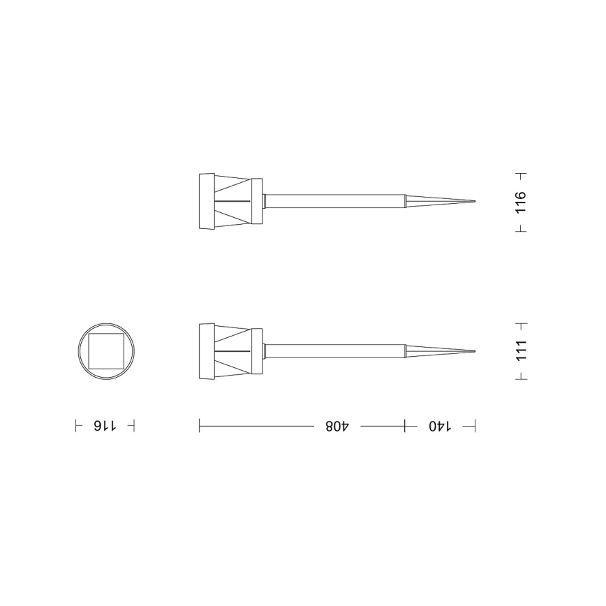Philips - LED šviestuvas, įkraunamas saulės energija AVERY LED/1,8W/3,7V 2600 mAh 2700K IP44