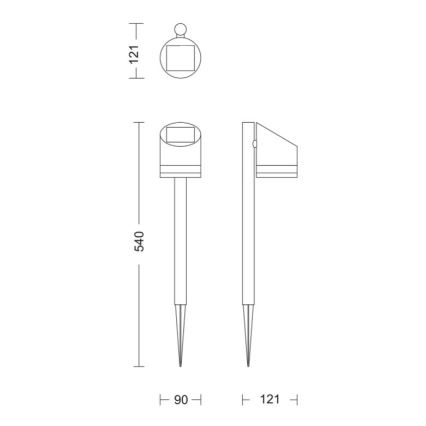 Philips - LED šviestuvas, įkraunamas saulės energija FYCE LED/1,5W/3,7V 1200 mAh IP44