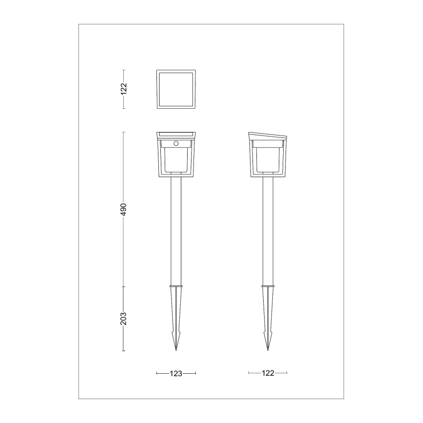 Philips - LED šviestuvas, įkraunamas saulės energija su jutikliu BLAISE LED/1,5W/3,7V 2600 mAh 3000K IP44