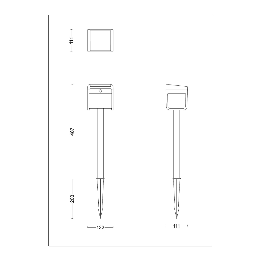 Philips - LED šviestuvas, įkraunamas saulės energija su jutikliu EZRA LED/1,8W/3,7V 2600 mAh 3000K IP44