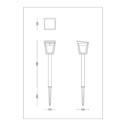 Philips - LED šviestuvas, įkraunamas saulės energija su jutikliu NISSA LED/1,8W/3,7V 2600 mAh 3000K IP44