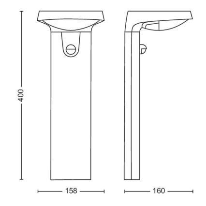 Philips - LED šviestuvas, įkraunamas saulės energija su jutikliu LED/1,2W/4V 1800 mAh 3000K IP44