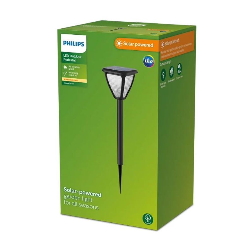 Philips - LED šviestuvas, įkraunamas saulės energija VAPORA LED/1,5W/3,7V IP44