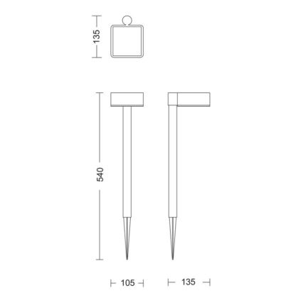 Philips - LED šviestuvas, įkraunamas saulės energija VYNCE LED/1,5W/3,7V 1500 mAh IP44