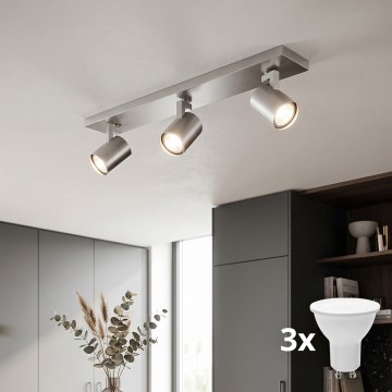 Philips - LED taškinis šviestuvas, matinis chromas, 3xGU10/20W/230V
