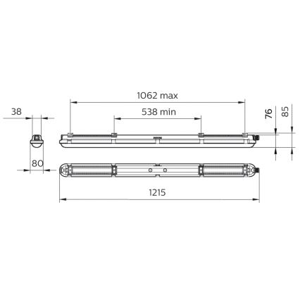 Philips - LED techninis šviestuvas CORELINE LED/25W/230V 120 cm IP66