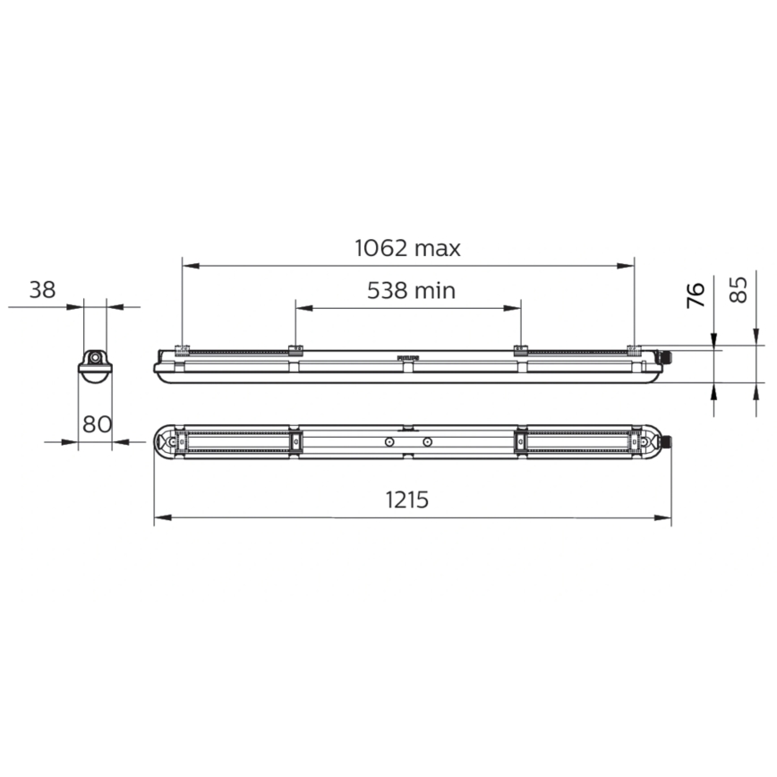 Philips - LED techninis šviestuvas CORELINE LED/25W/230V 120 cm IP66