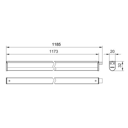 Philips - LED virtuvės šviestuvas, kabinamas po spintele PROJECTLINE LED/13W/230V 3000/4000/6500K